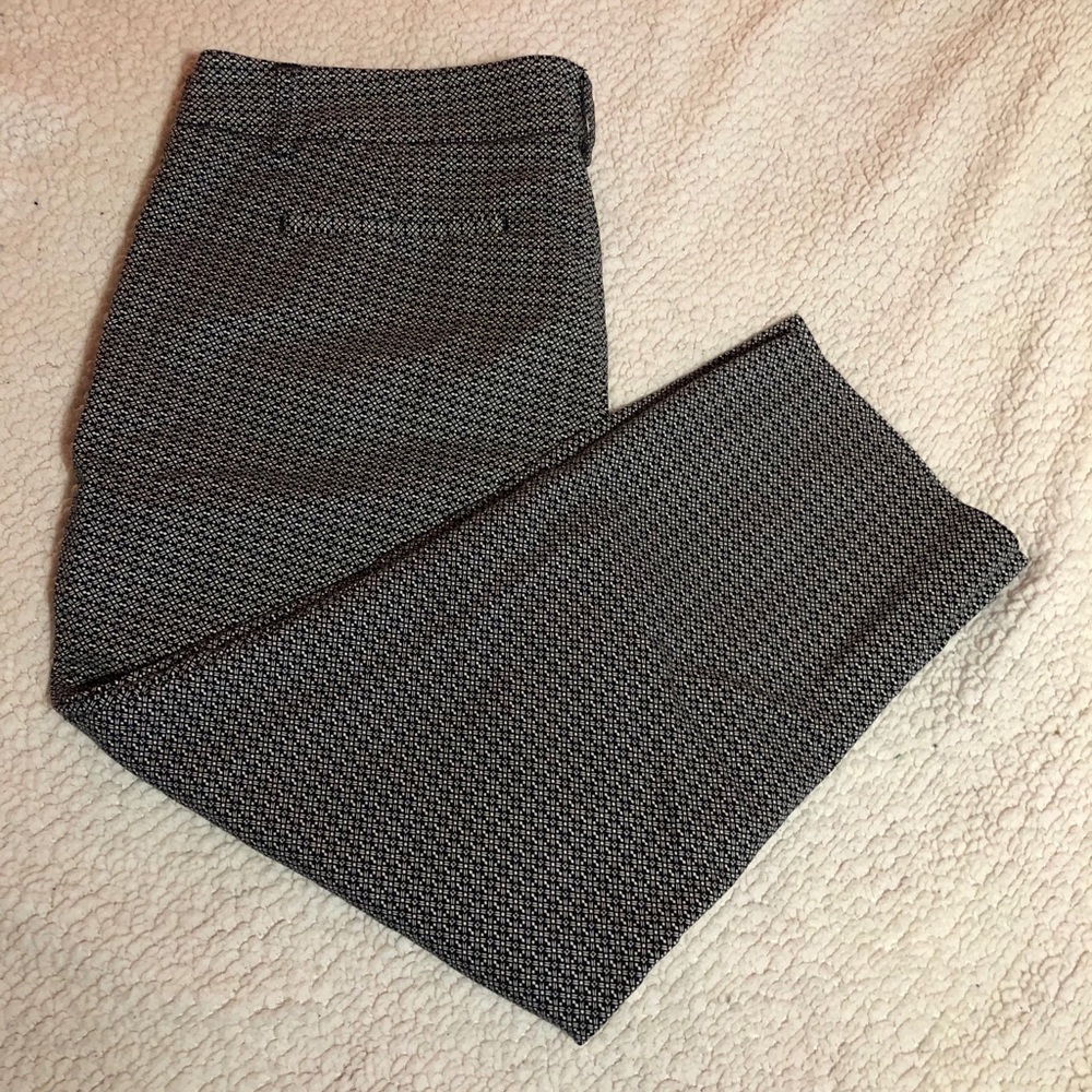 Cute Patterned Black and White Dress Pants